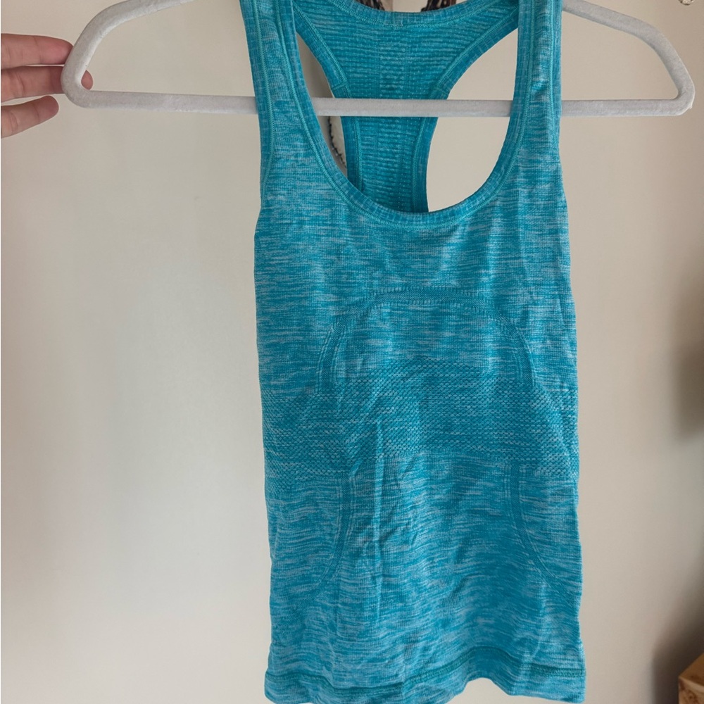 lululemon athletica Turquoise Marled Racerback Tank